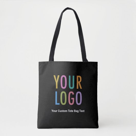 Doppelseitige Black Tote Bag-Logo-Mehrdruck Tasche (Vorderseite)