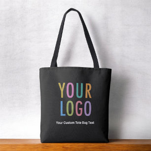Doppelseitige Black Tote Bag-Logo-Mehrdruck Tasche