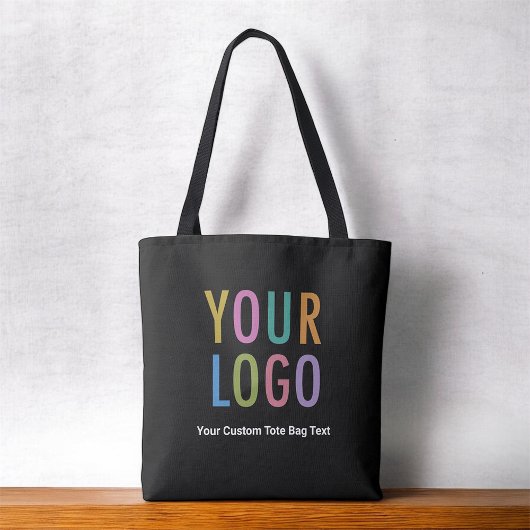 Doppelseitige Black Tote Bag-Logo-Mehrdruck Tasche