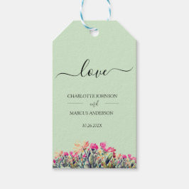 Doppelseitige Blumenzettel Geschenkanhänger