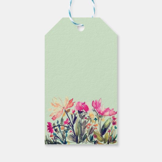 Doppelseitige Blumenzettel Geschenkanhänger (Rückseite)