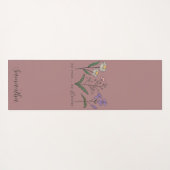 Doppelseitige Boho-Wildblumen Inspiration Zitat Yogamatte (Rückseite (Horizontal))