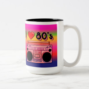 Doppelseitige Boombox 80er Retro 80er Kaffeetasse