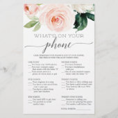 Doppelseitige Brautparty-Spiele erblühen (Vorderseite)