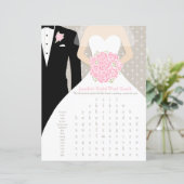 Doppelseitige Brautparty-Word-Suche und Hinweise (Stehend Vorderseite)