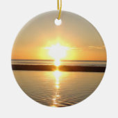 Doppelseitige Cape Cod Sunset Fotografie Weihnacht Keramik Ornament (Vorne)