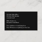 Doppelseitige Cybersicherheitsdienste Visitenkarte (Rückseite)