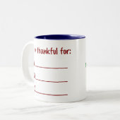 Doppelseitige Dankbarkeits-Tasse Zweifarbige Tasse (Vorderseite Links)