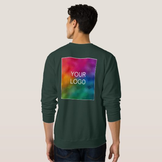 Doppelseitige Designkombination Firmenlogo Männerg Sweatshirt (Schwarz voll)