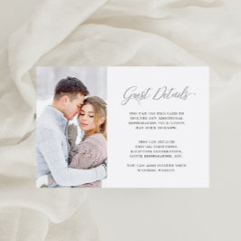 Doppelseitige Details mit Foto Begleitkarte