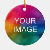 Doppelseitige Druckaufladung Eigenes Foto-Logo in  Keramik Ornament (Vorne)