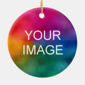 Doppelseitige Druckaufladung Eigenes Foto-Logo in  Keramik Ornament (Hinten)