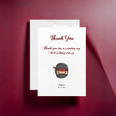 Doppelseitige editierbare ninja-themed Dankeschön  Dankeskarte