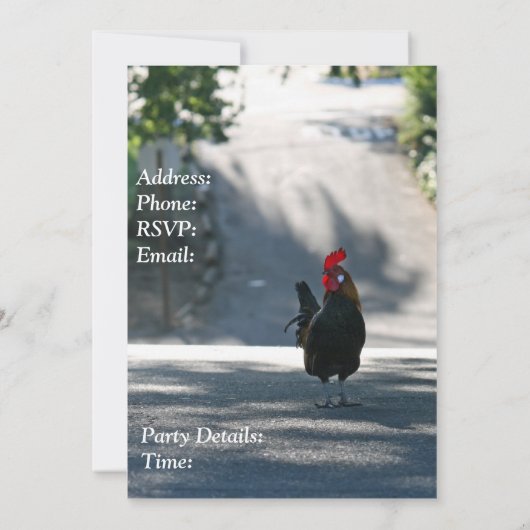 Doppelseitige Einladung, Liste Einladung (Rückseite)