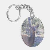 Doppelseitige Elch-Schlüsselkette Schlüsselanhänger (Vorderseite links)