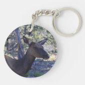 Doppelseitige Elch-Schlüsselkette Schlüsselanhänger (Rückseite)