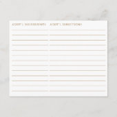 Doppelseitige Espresso Martini Themenkarte Begleitkarte (Rückseite)