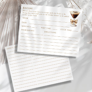 Doppelseitige Espresso Martini Themenkarte Begleitkarte