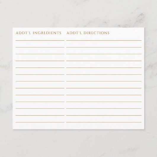 Doppelseitige Espresso Martini Themenkarte Begleitkarte (Rückseite)