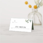 Doppelseitige Eukalyptuslinie für Tabelle und Name Platzkarte (Rückseite)