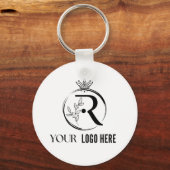 Doppelseitige Firmenlogos und QR-Code Schlüsselanhänger (Rückseite)