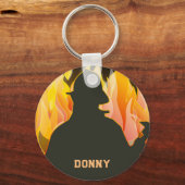 Doppelseitige Foto- und Textfeuerfarbe Schlüsselanhänger (Rückseite)