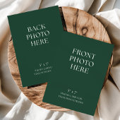 Doppelseitige Fotokarte für die Vellum-Hochzeitsei Einladung