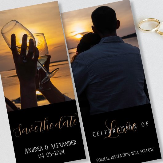 Doppelseitige Fotokarte 'Save The Date' Save The Date