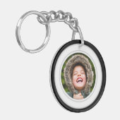 Doppelseitige Fotovorlagenzirkel Acryl Schlüsselanhänger (Vorderseite links)