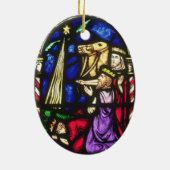 Doppelseitige Geburt Christis-Weihnachtsverzierung Keramik Ornament (Hinten)