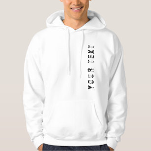 Doppelseitige Gestaltung der Textvorlage - Weiß Hoodie