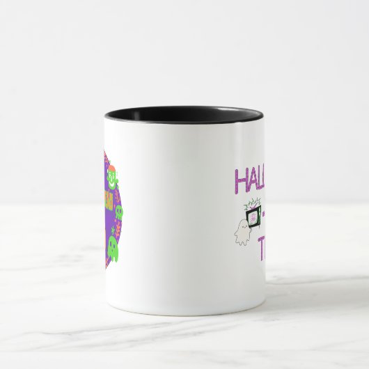 Doppelseitige Halloween-a-thon-Tasse Tasse (Zentrum)