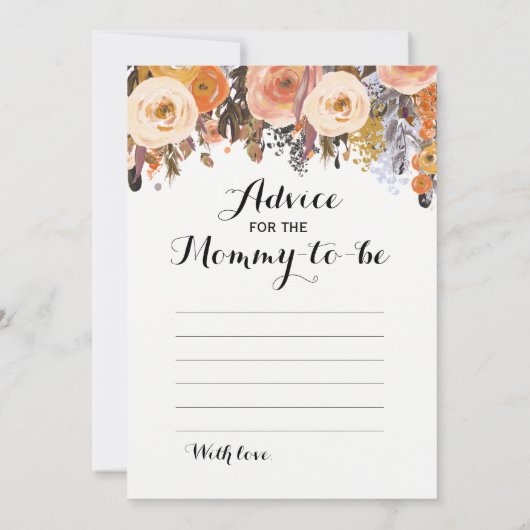 Doppelseitige Herbstduschspiele Einladung (Rückseite)