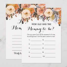 Doppelseitige Herbstduschspiele Einladung