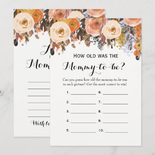 Doppelseitige Herbstduschspiele Einladung