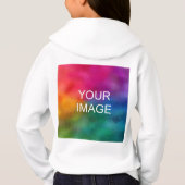 Doppelseitige Hinzufügen von Bildern mit weißen Vo Hoodie (Rückseite)