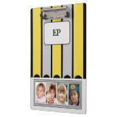 Doppelseitige Hinzufügen von Initialen 8 Foto, gra Klemmbrett (Links)