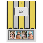 Doppelseitige Hinzufügen von Initialen 8 Foto, gra Klemmbrett (Rückseite)