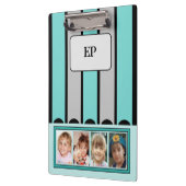 Doppelseitige Hinzufügen von Initialen 8 Foto, gra Klemmbrett (Links)