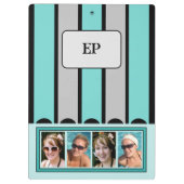 Doppelseitige Hinzufügen von Initialen 8 Foto, gra Klemmbrett (Rückseite)