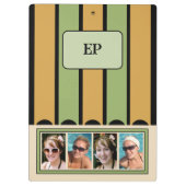 Doppelseitige Hinzufügen von Initialen 8 Foto, grü Klemmbrett (Rückseite)