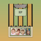 Doppelseitige Hinzufügen von Initialen 8 Foto, grü Klemmbrett