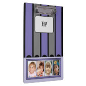 Doppelseitige Hinzufügen von Initialen 8 Foto lila Klemmbrett (Rechts)