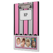 Doppelseitige Hinzufügen von Initialen 8 Foto rosa Klemmbrett (Links)