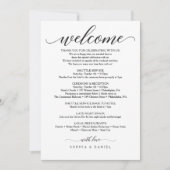 Doppelseitige Hochzeitreise - Begrüßung I Einladung (Vorderseite)