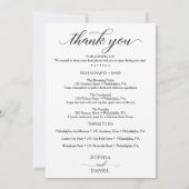 Doppelseitige Hochzeitreise - Begrüßung I Einladung (Rückseite)