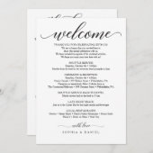 Doppelseitige Hochzeitreise - Begrüßung I Einladung (Vorne/Hinten)