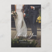 Doppelseitige Hochzeits-Dankeskarten mit Foto Save The Date (Vorderseite)