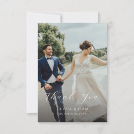 Doppelseitige Hochzeitskarte mit Foto