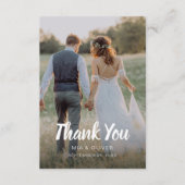 Doppelseitige Hochzeitskarte mit Foto Dankeskarte (Vorderseite)